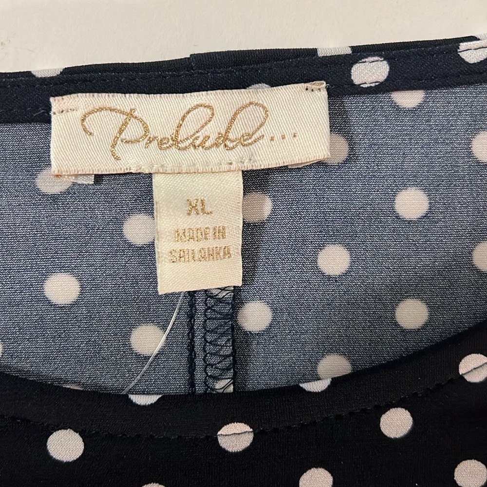 NWT Versona Black with White polka dot Shift dress size XL - Picture 9 of 11